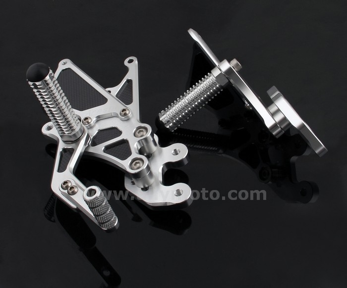 74 Rearset Footpegs Suzuki Gsxr 600 750 2006-2009 Silver@3